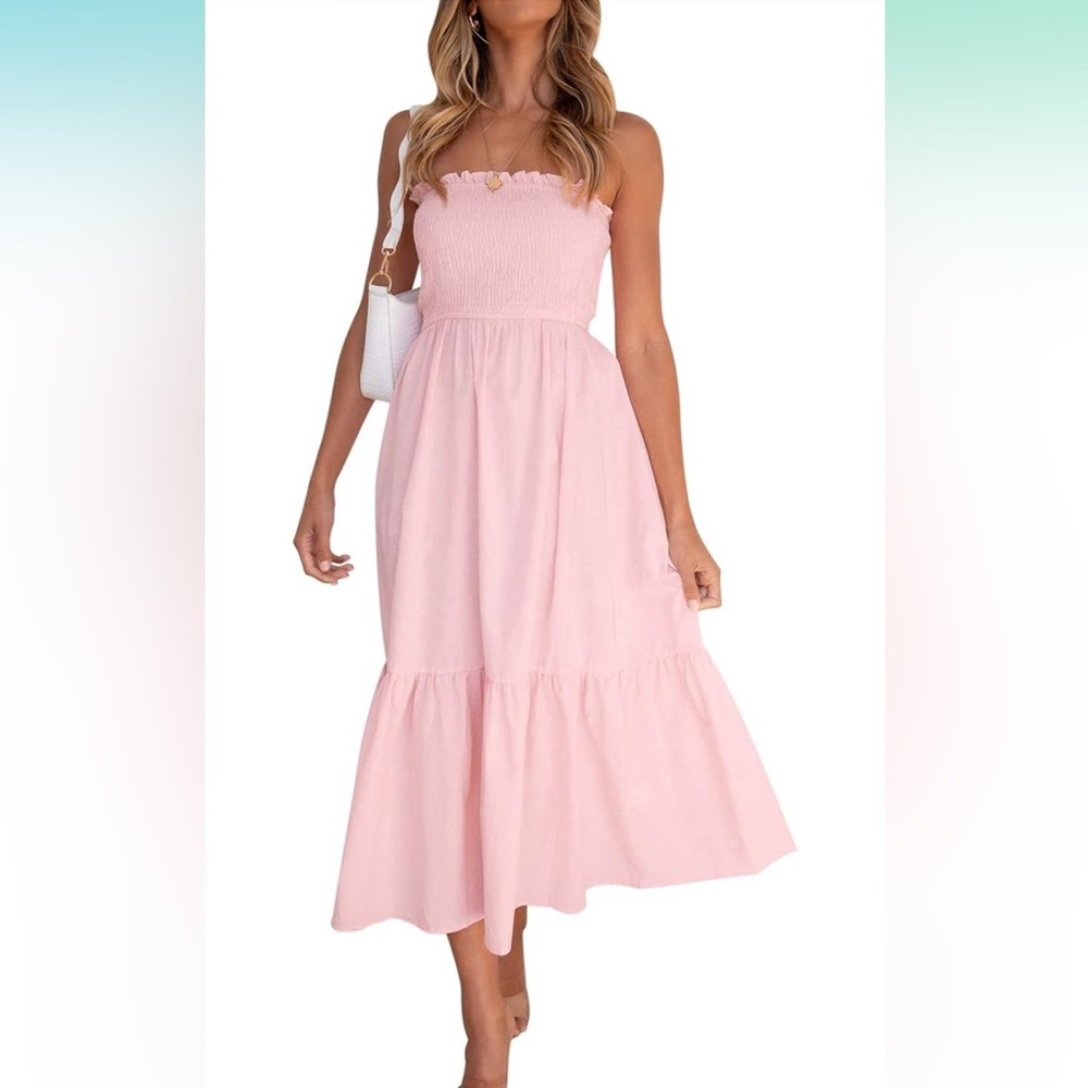 Chic Pink Midi Dress